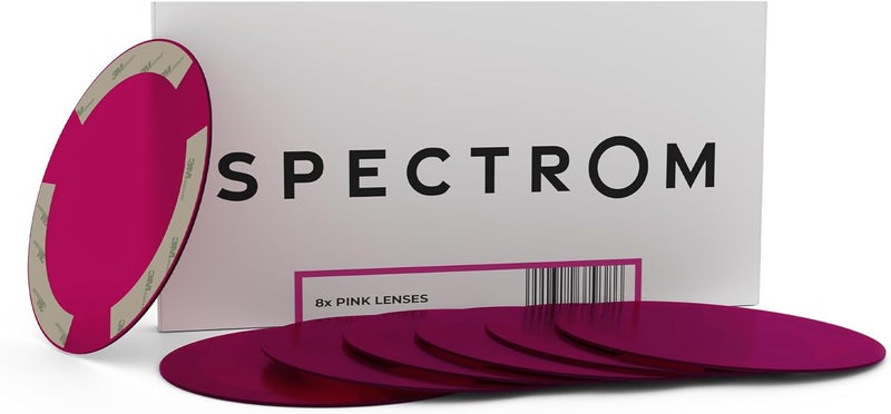 SPECTROM Illumination Lenses for 5" Pot Lights & Recessed Lighting | Instant Colour Change, Tool-Free Setup, Reusable & Eco-Friendly, Any Event, Easy Peel & Press Application (Pink (8pcs)) - Image 1